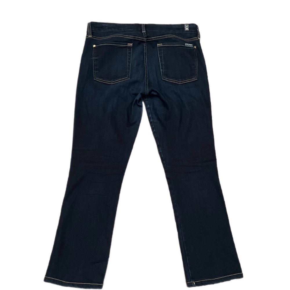 7 For all Mankind Women's Dark Wash Jeans ‘The Skinny Bootcut’ Size 32 - Picture 2 of 11